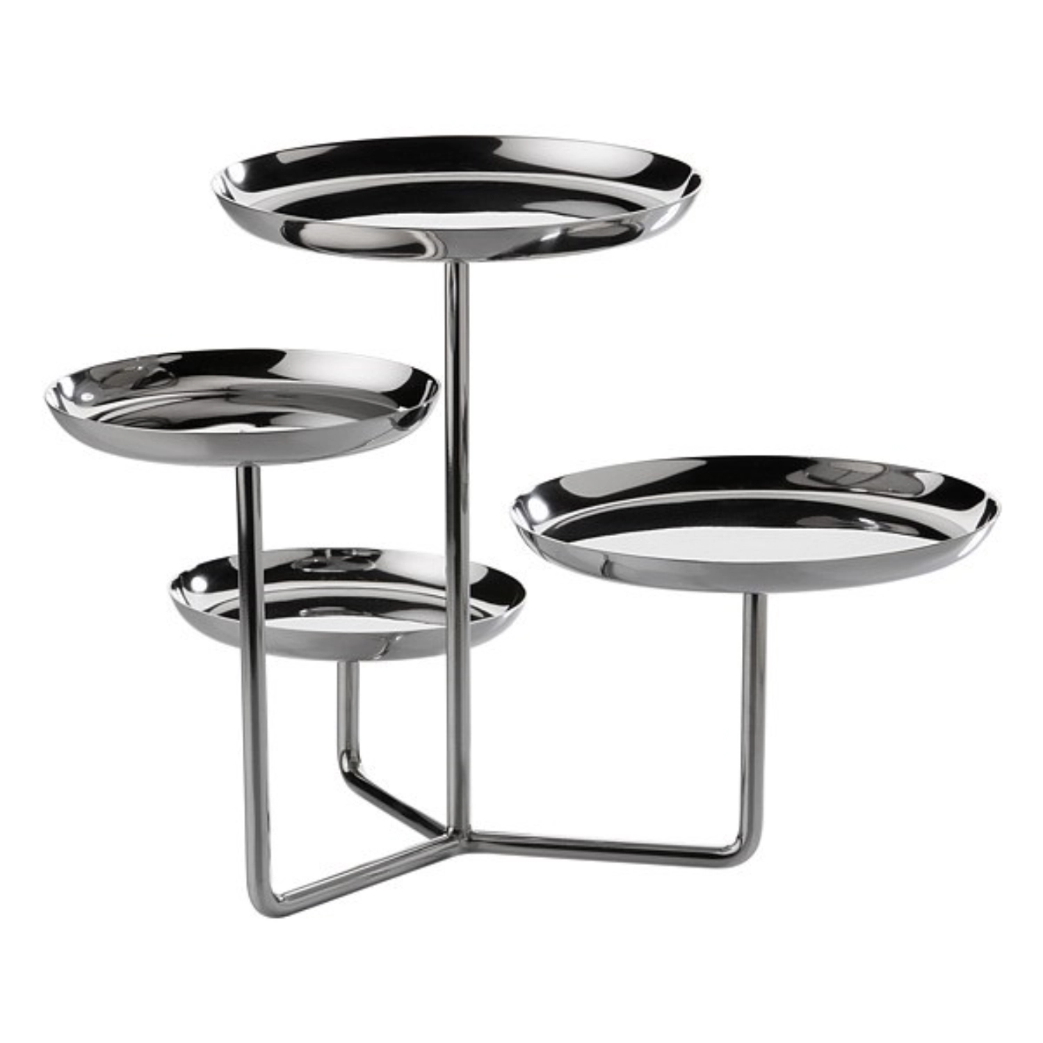 Etagère/support à viennoiseries 4 bras inox, brillant. H25cm