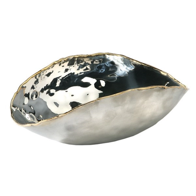 ARTISAN Brot-/Gebäckschale Edelst., geh., Messing 22x13x7cm