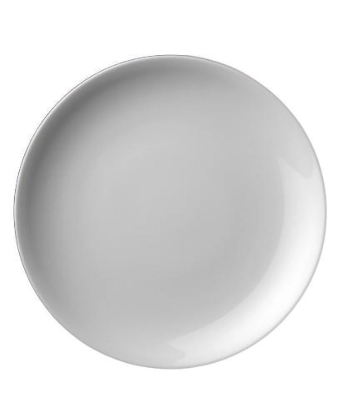 Set de 12 assiettes coupes CATERING plates, porcelaine, blan