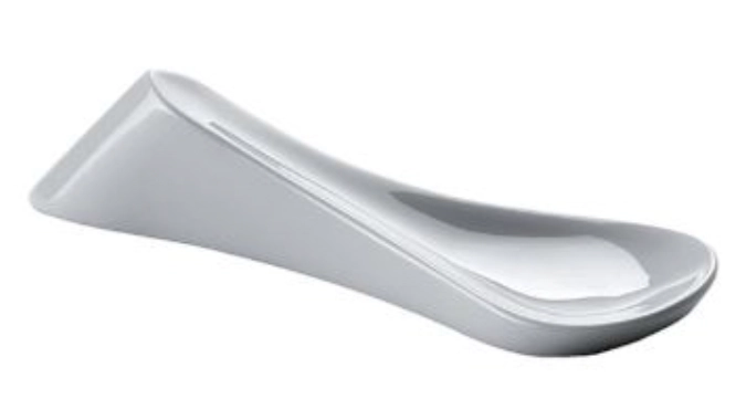 12er Set Amuse Tapaslöffel, Porzellan, weiss, 13x4cm, H3cm