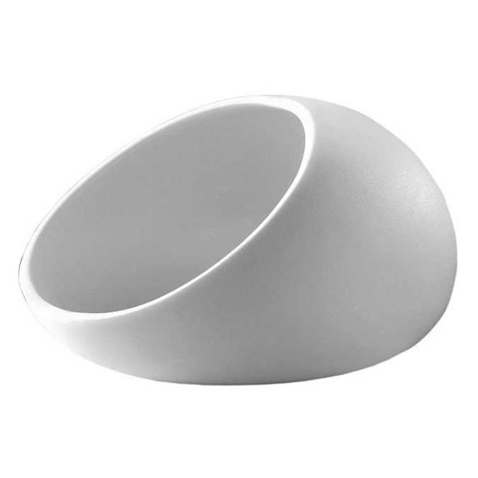 CAVE Schale, Biskuitporzellan, weiss, 10.5x11.5x7cm