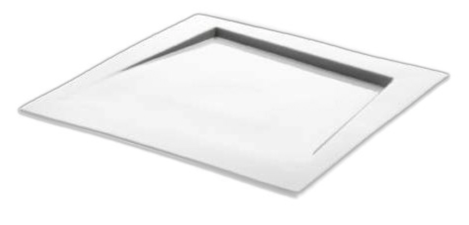 4er Set MODUL Teller, Porzellan, weiss, 27x27cm