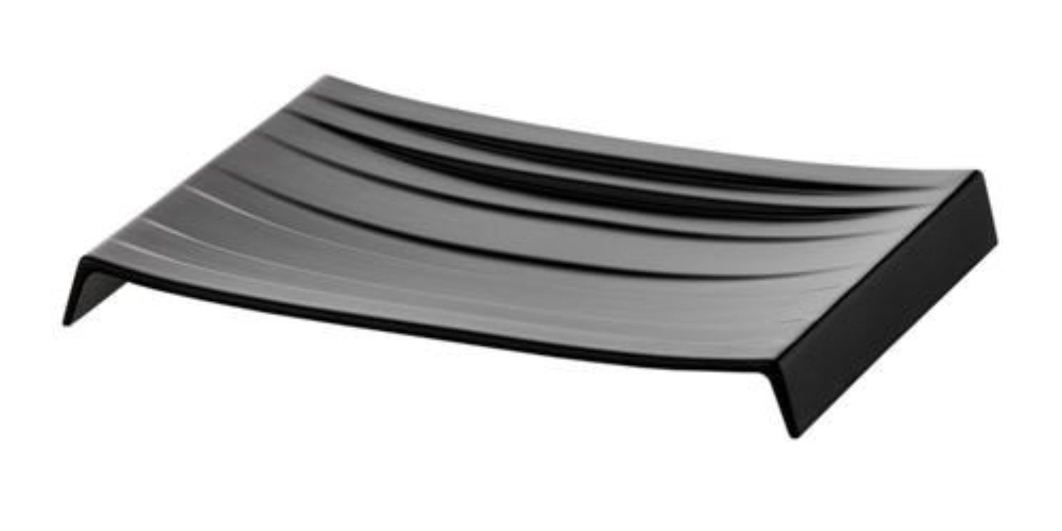 3er Set VELO Platte/Teller, Porz. schwarz matt, 27x20x2.8cm