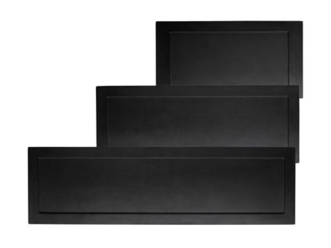 2er Set MODUL Basistablett, Melamin, schwarz matt, 95.5x28cm