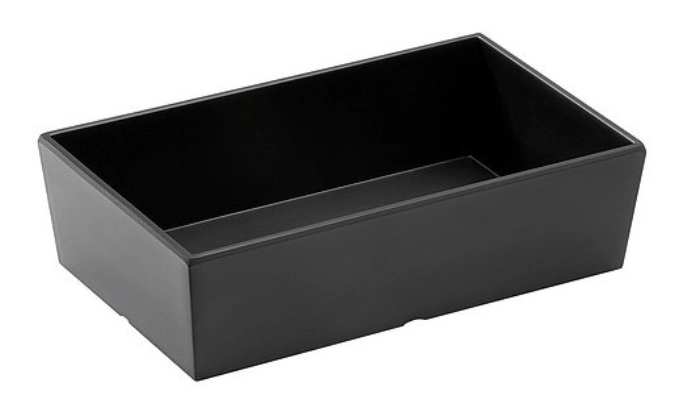 4er Set Besteckbox, Melamin, schwarz, matt.26.5x16.2x7.2cm