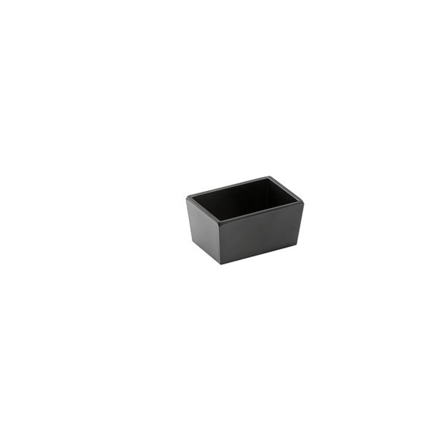 Set de 6 bols/boîtes, mélamine, noir mat, 9x6.3x4.5cm