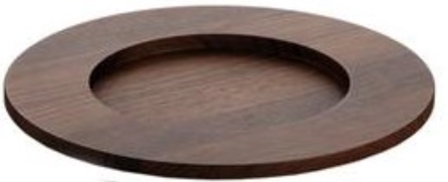 SOLID Untersetzer Walnuss-Massivholz, D15.3cm, H2cm