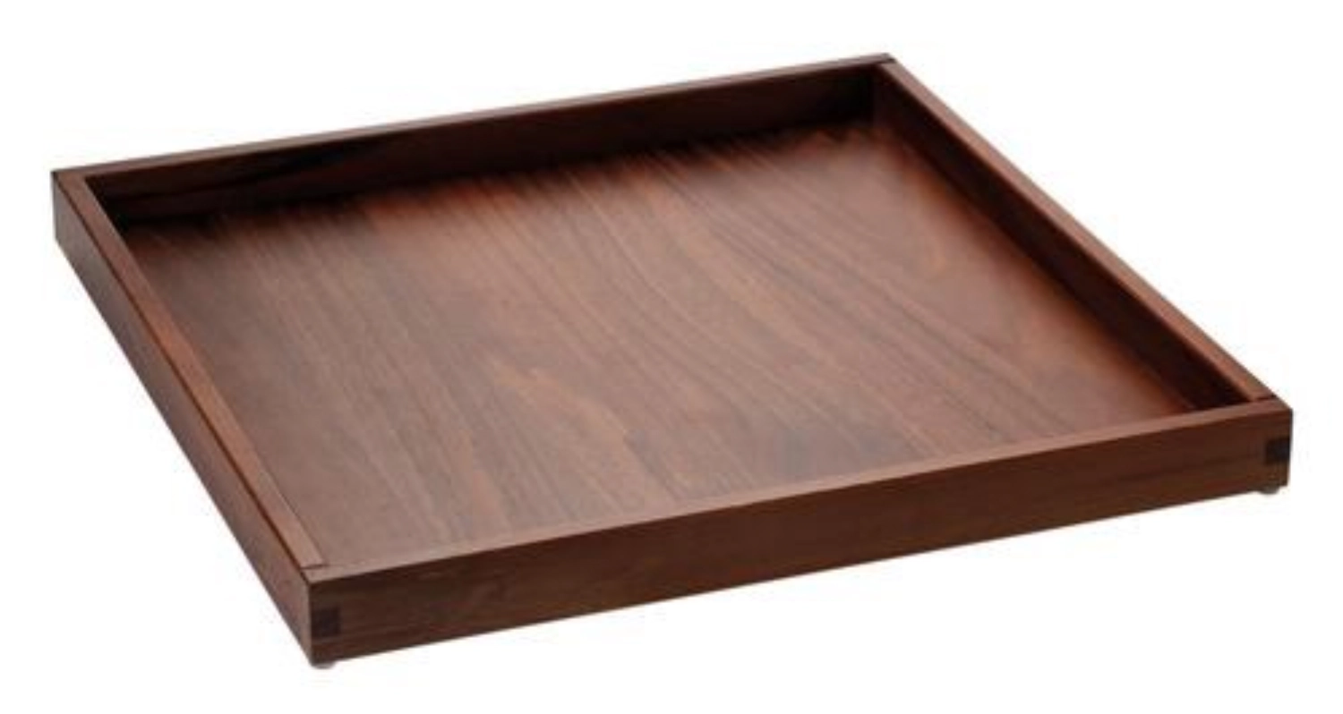 SOLID Plateau en noyer massif, 34x34x3cm