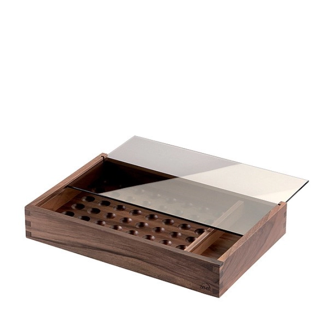 SOLID Boîte de présentation pour chocolats, bois de noyer 36