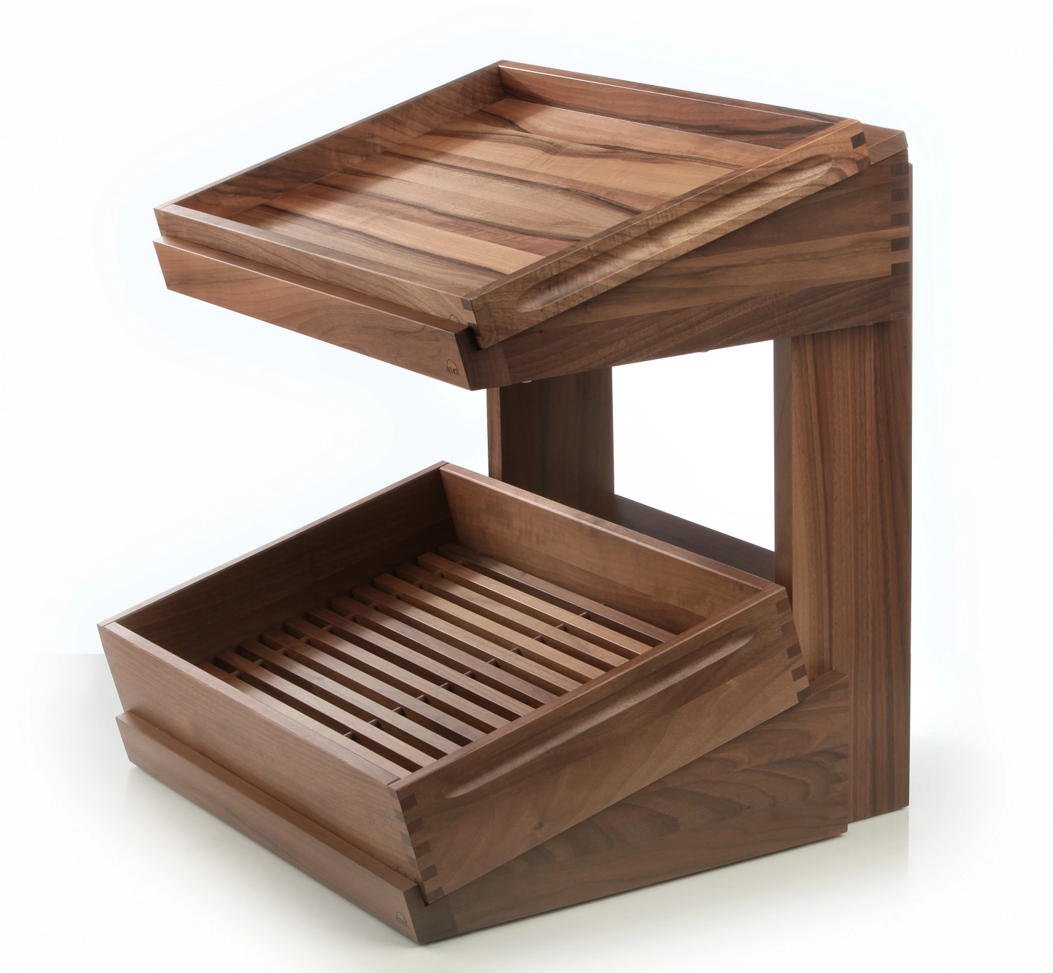 SOLID Pièce de jonction en bois de noyer 46.8x12cm, H54.5cm