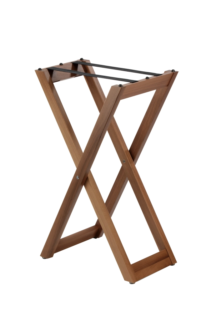 SOLID Porte-plateaux/table d'appoint en noyer 54.5x36x87cm
