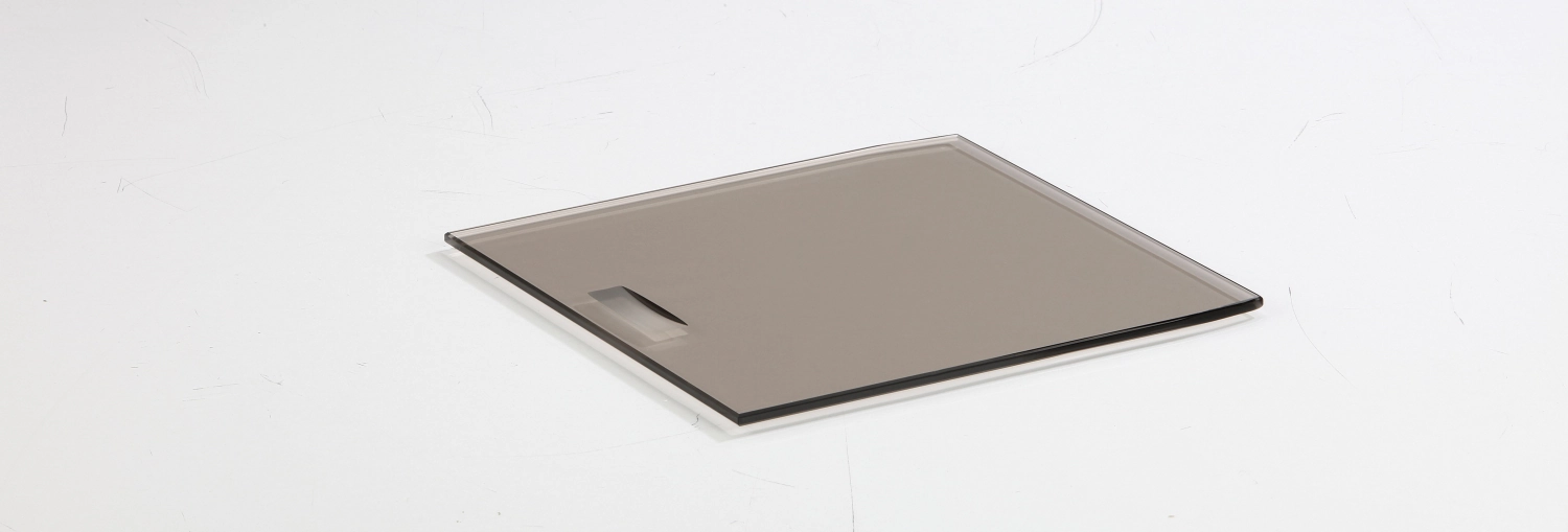 Couvercle en verre, trempé, brun-teinté 17.3x16.7x0.4cm