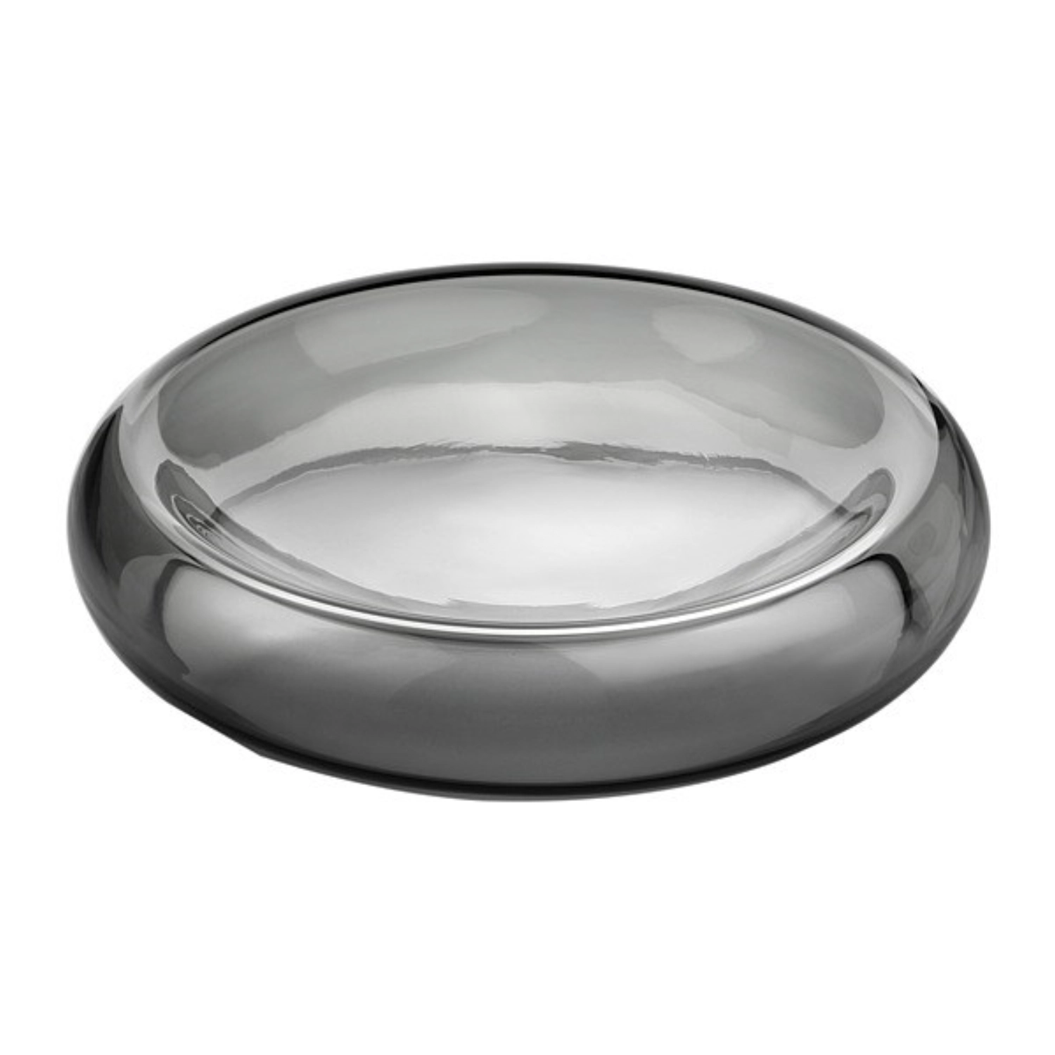 DUPLEX Glasschale, grau D28cm, H6.5cm