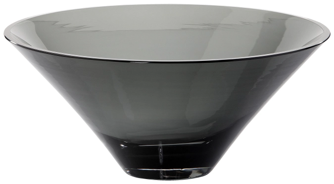 Glasschale, grau D30cm, H13cm, 3.25L