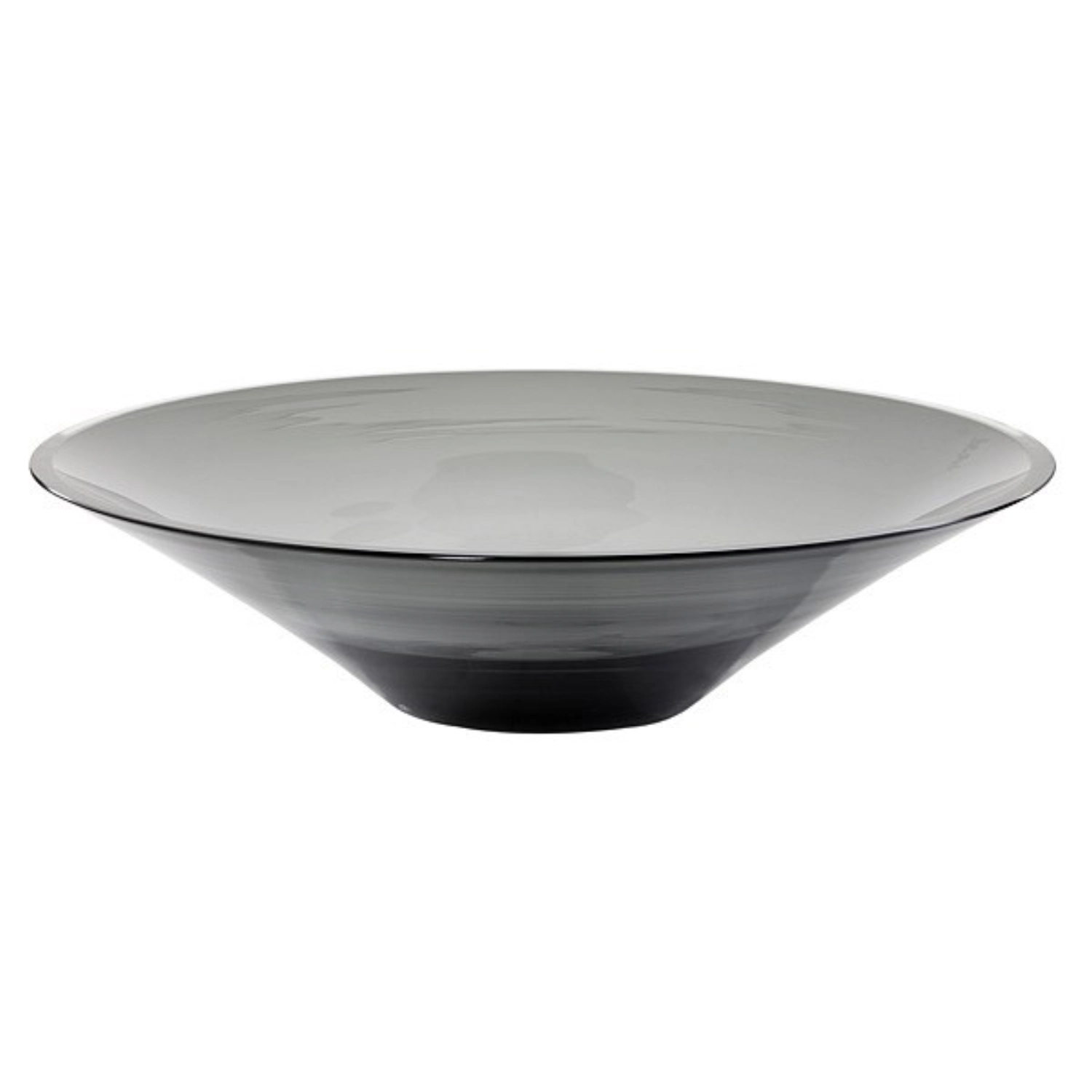 Coupe en verre, gris D40cm, H10cm, 4.5L