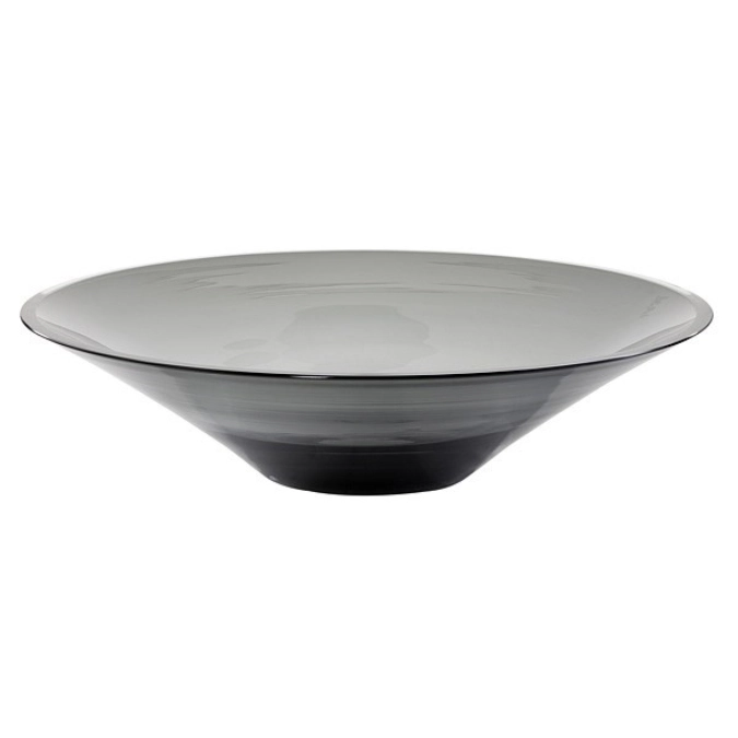 Glasschale, grau D40cm, H10cm, 4.5L