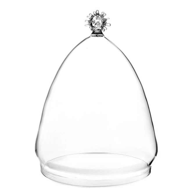 CUSPIS Cloche en verre, verre borosilicaté, D10.5cm, H14.5cm