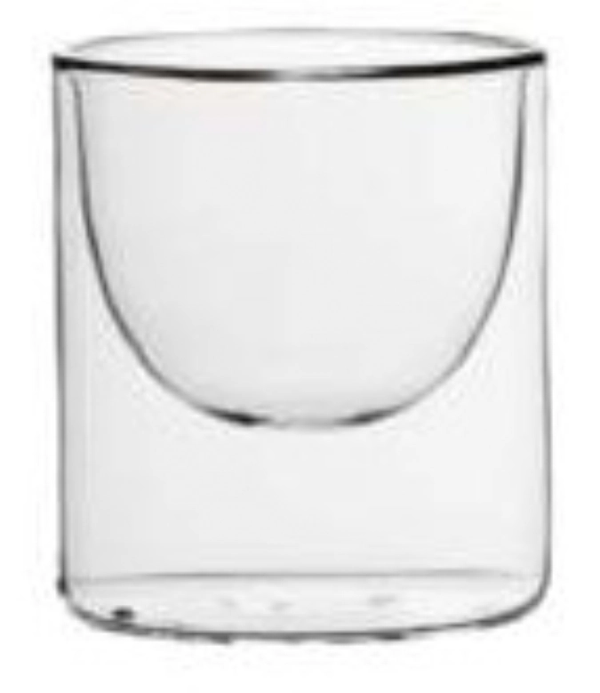 6er Set HALFMOON Glasschälchen, doppelw., D8cm H9cm, 0.17L