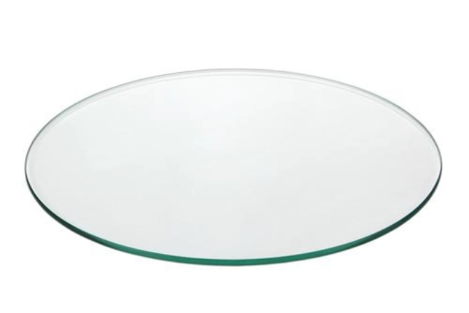 Assiette de présentation, verre clair, trempé, D33cm