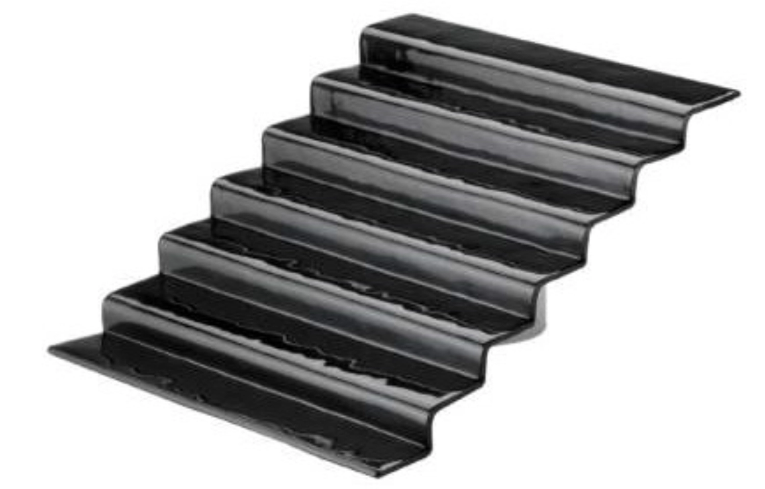 Glas-Treppe, schwarz, 55x42cm