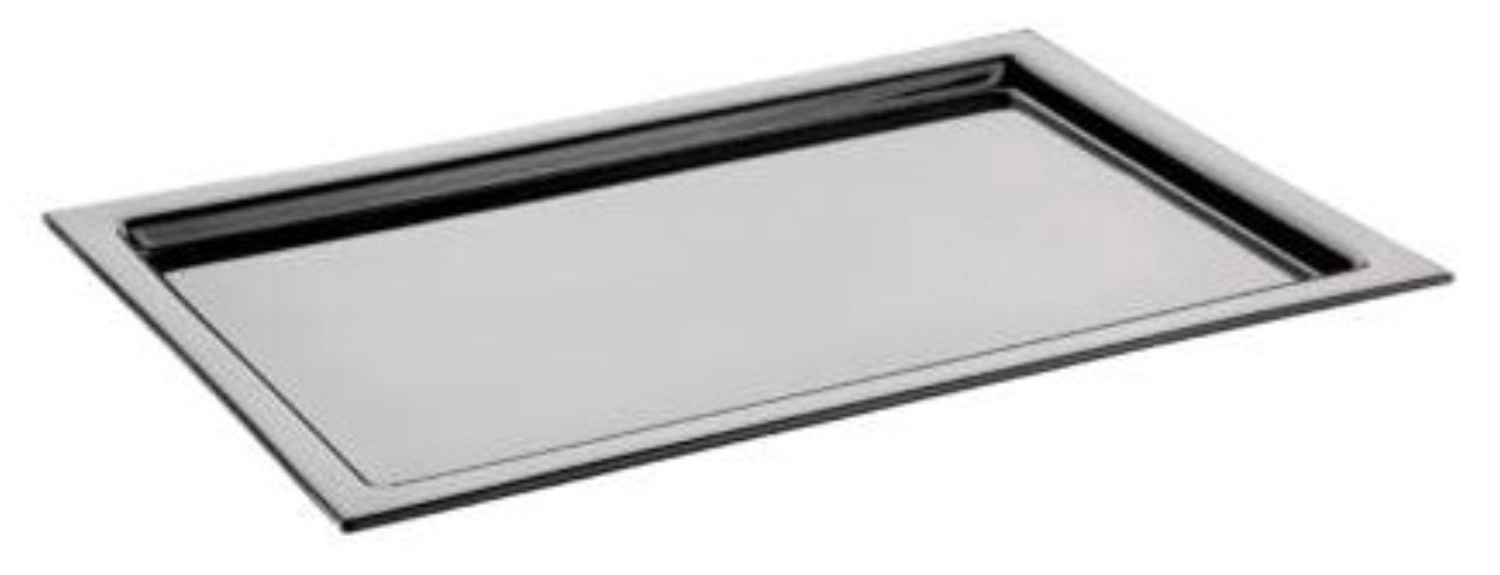 Plateau en verre, noir, 51x35cm