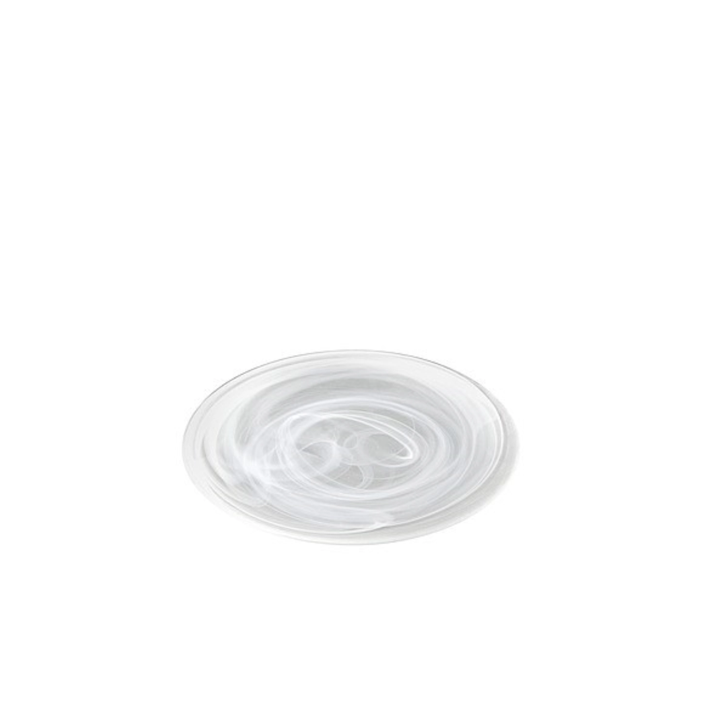 Set de 6 assiettes en verre UNIQUE, marbrées/satinées, D16.5