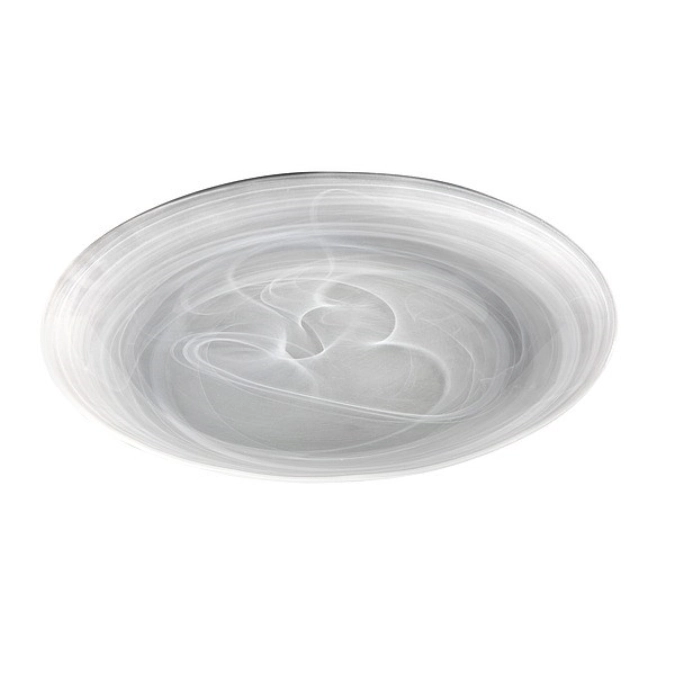 Set de 3 assiettes en verre UNIQUE, marbrées/satinées, D32cm