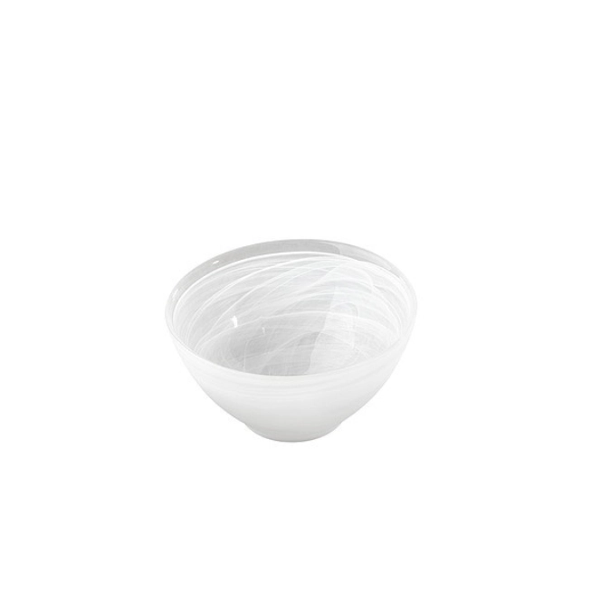 6er Set UNIQUE Glasschale, marmoriert/satiniert, 0.65L