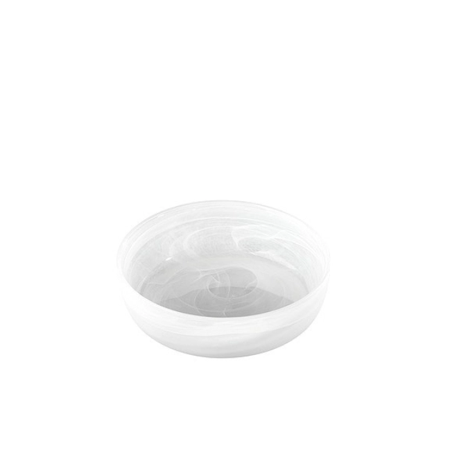 6er Set UNIQUE Glasschale, marmoriert/satiniert, D16cm 0.67L