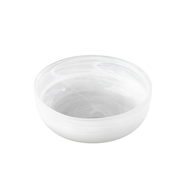 4er Set UNIQUE Glasschale, marmoriert/satiniert, D21cm 2.0L