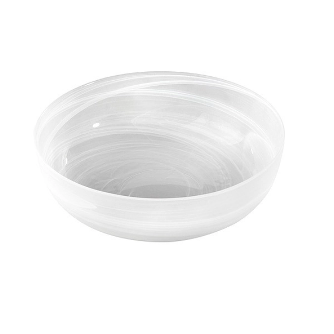 4er Set UNIQUE Glasschale, marmoriert/satiniert, 2.75L