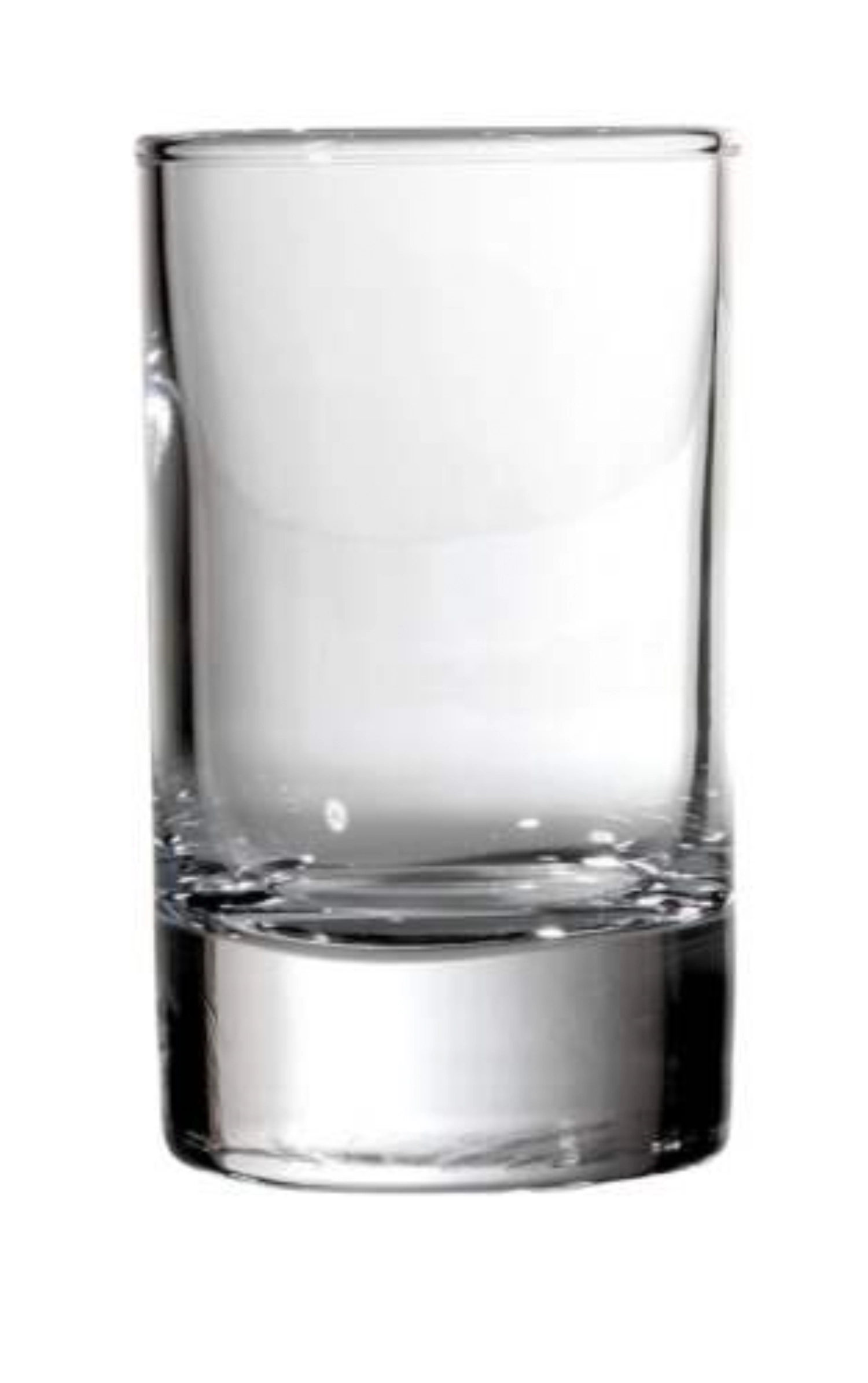 Lot de 6 verres miniatures, transparent, D5cm, H8,6cm, 0.1L