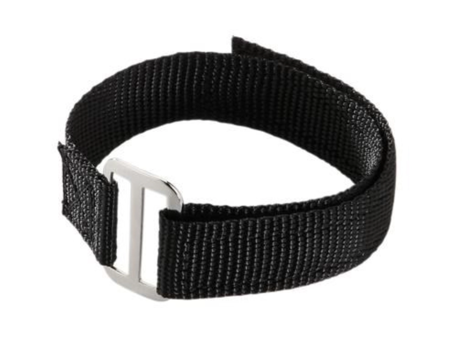 Klettgurt mit Ring, schwarz, 43x2.5cm