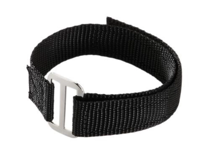 Klettgurt mit Ring, schwarz, 43x2.5cm