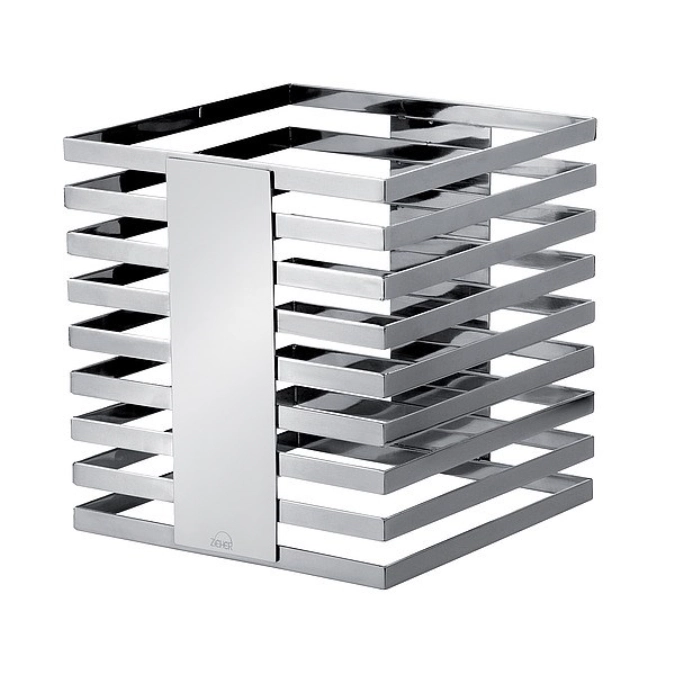 SQUARELINE Buffetständer, Edelst. Hochglanzpol. 24x24x25.5cm
