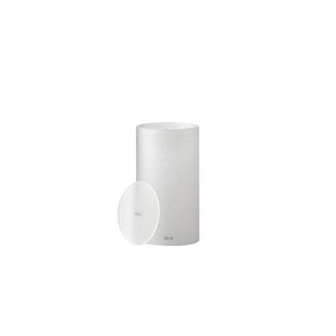 3er Set Röhre, Acryl, satiniert, weiss, D12cm, H22cm