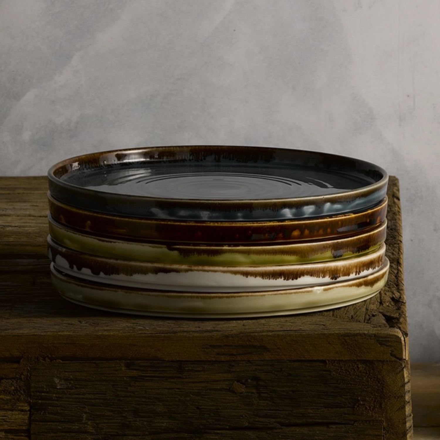 Harvest Grey Assiette gaufrée