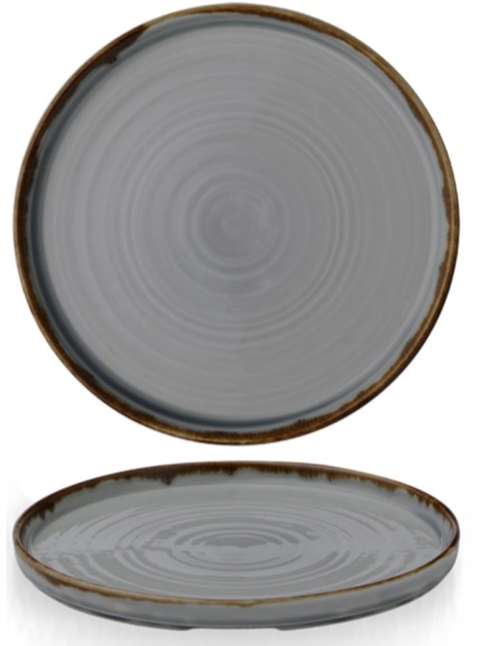 Harvest Grey Assiette gaufrée