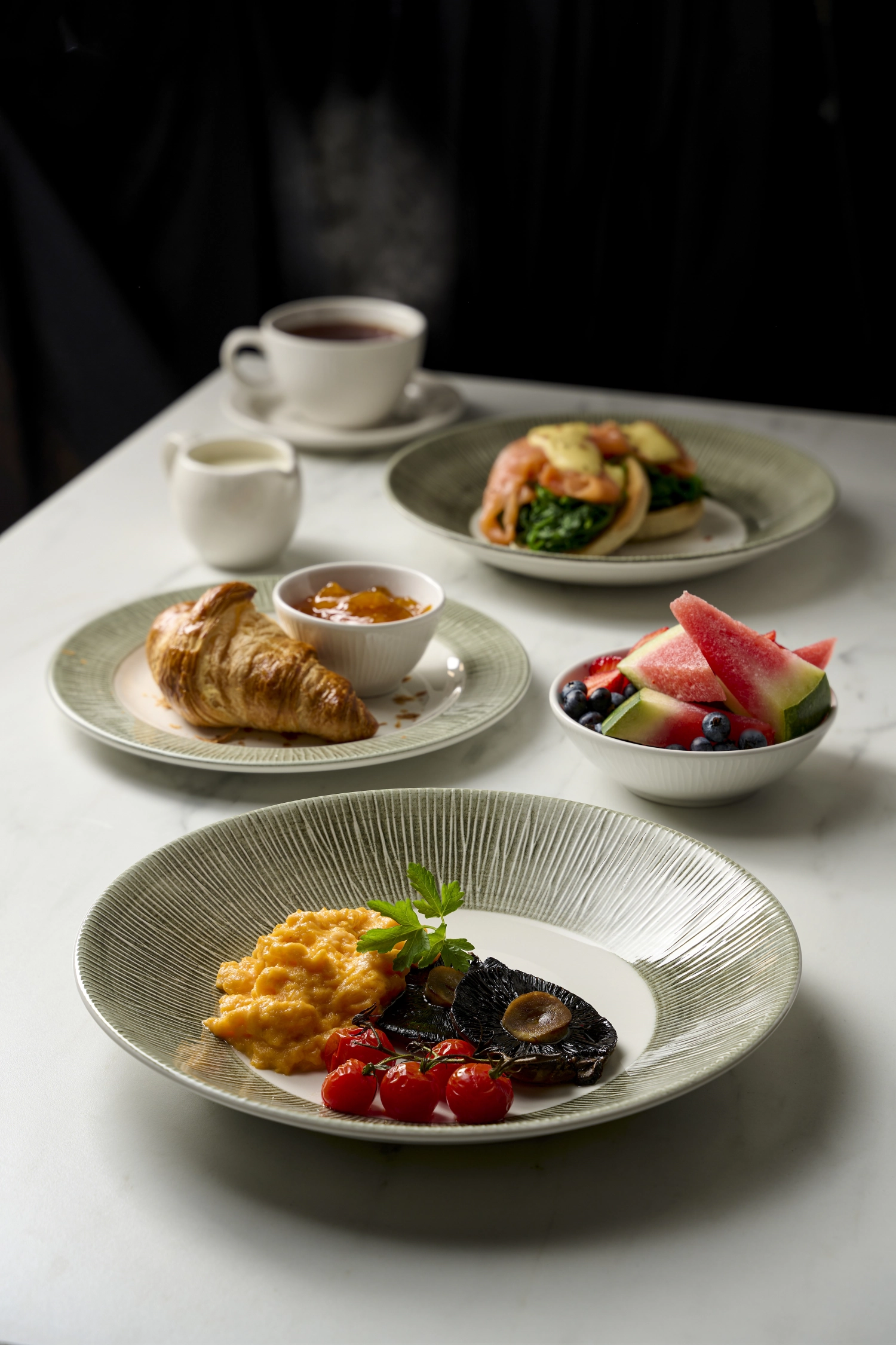 Bamboo Spinwash Alpine Assiette creuse drapeau large