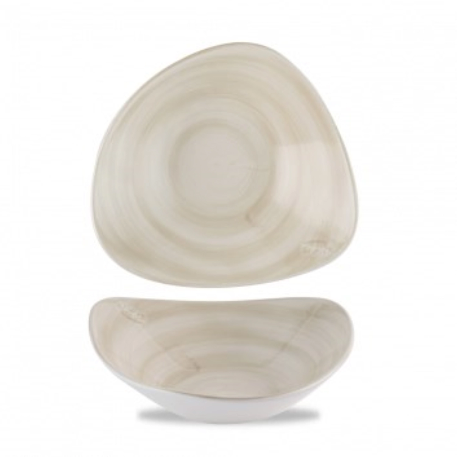 Stonecast Canvas Natural Triangle Assiette creuse