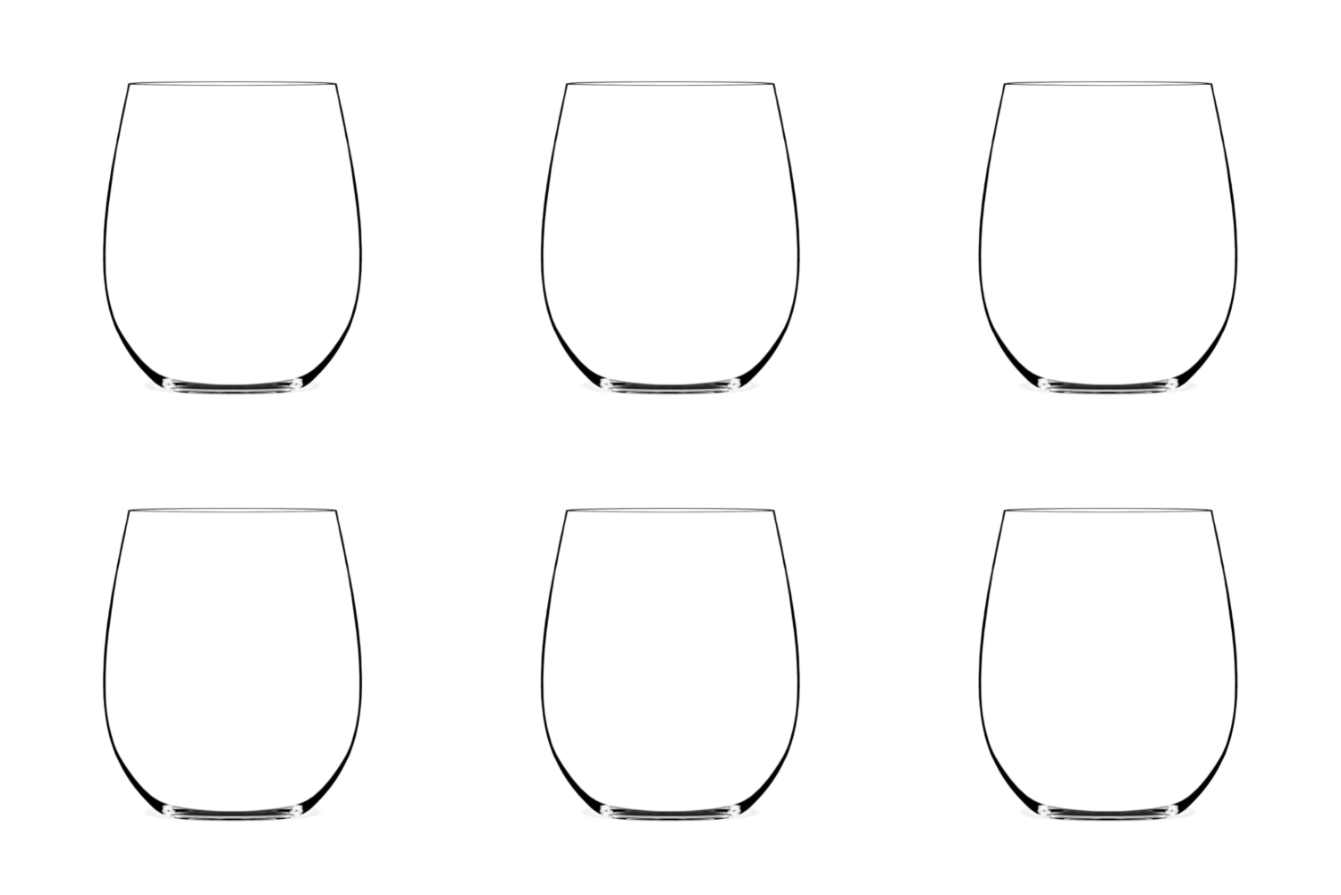 6er Set A. Lallement N7 Wasserglas