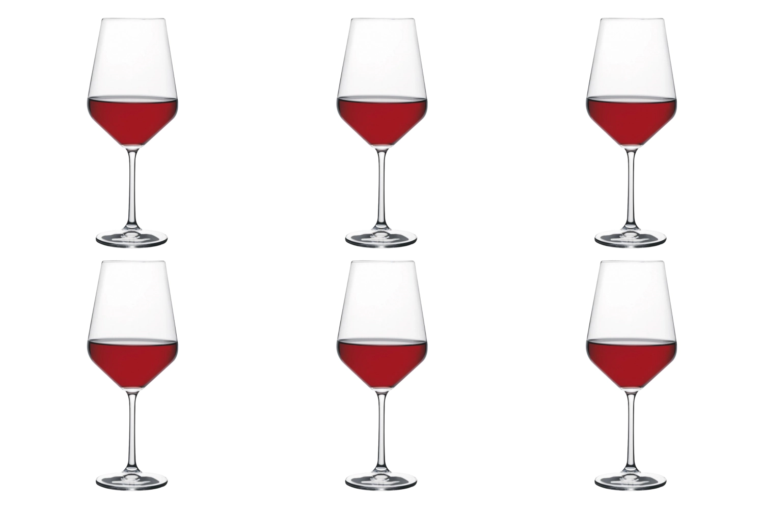 Set de 6 harmony 53 vin rouge 51.2cl 22.3cm