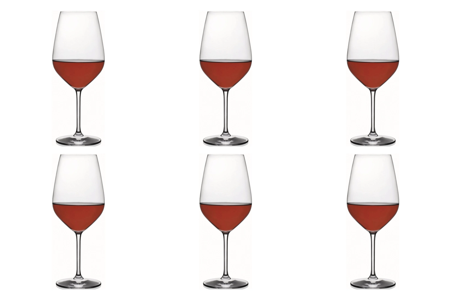 Set de 6 coupes à vin rouge viana 64cl 23.8cm
