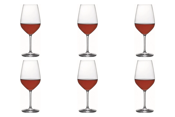 Set de 6 coupes à vin rouge viana 64cl 23.8cm