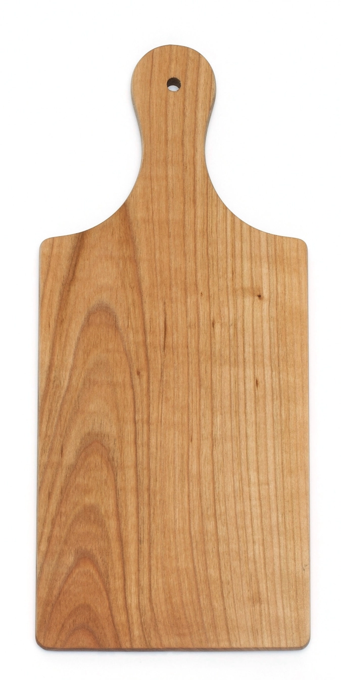 Planche en cerisier huilé avec poignée et trou 15x34x1cm