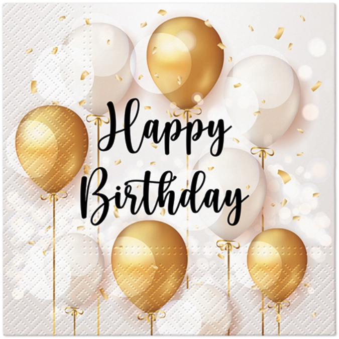 Servietten Lunch 20x Gold Celebration, 33x33cm