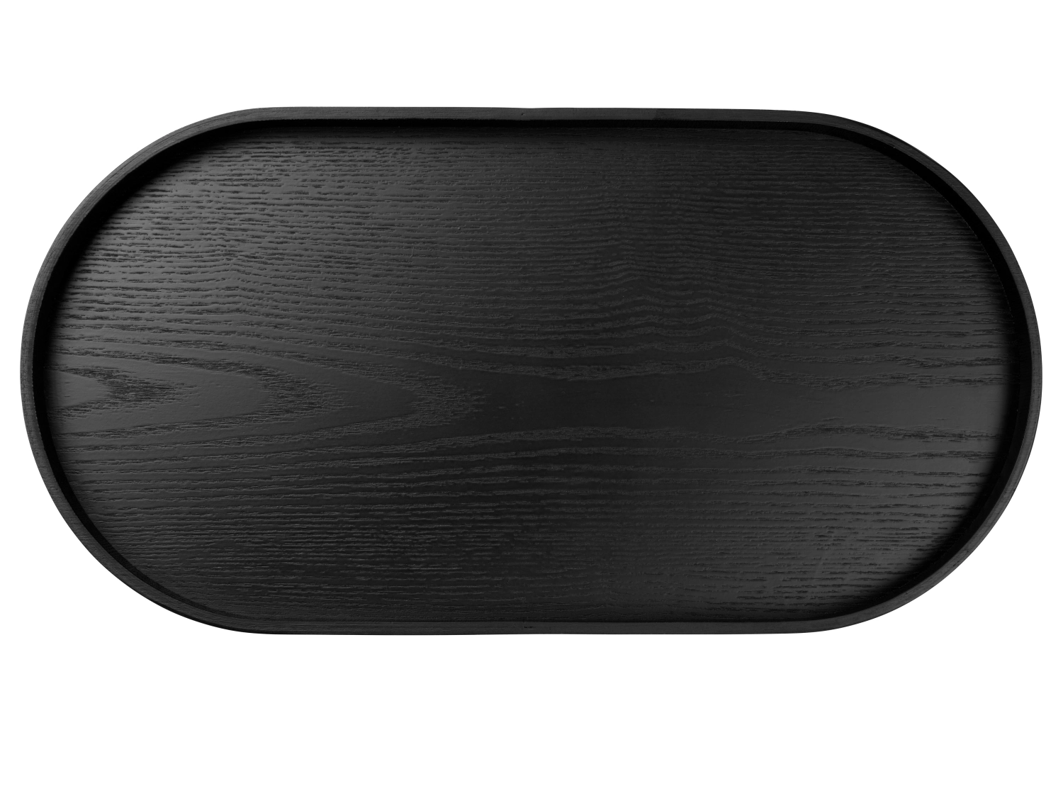 Wood Holztablett oval schwarz