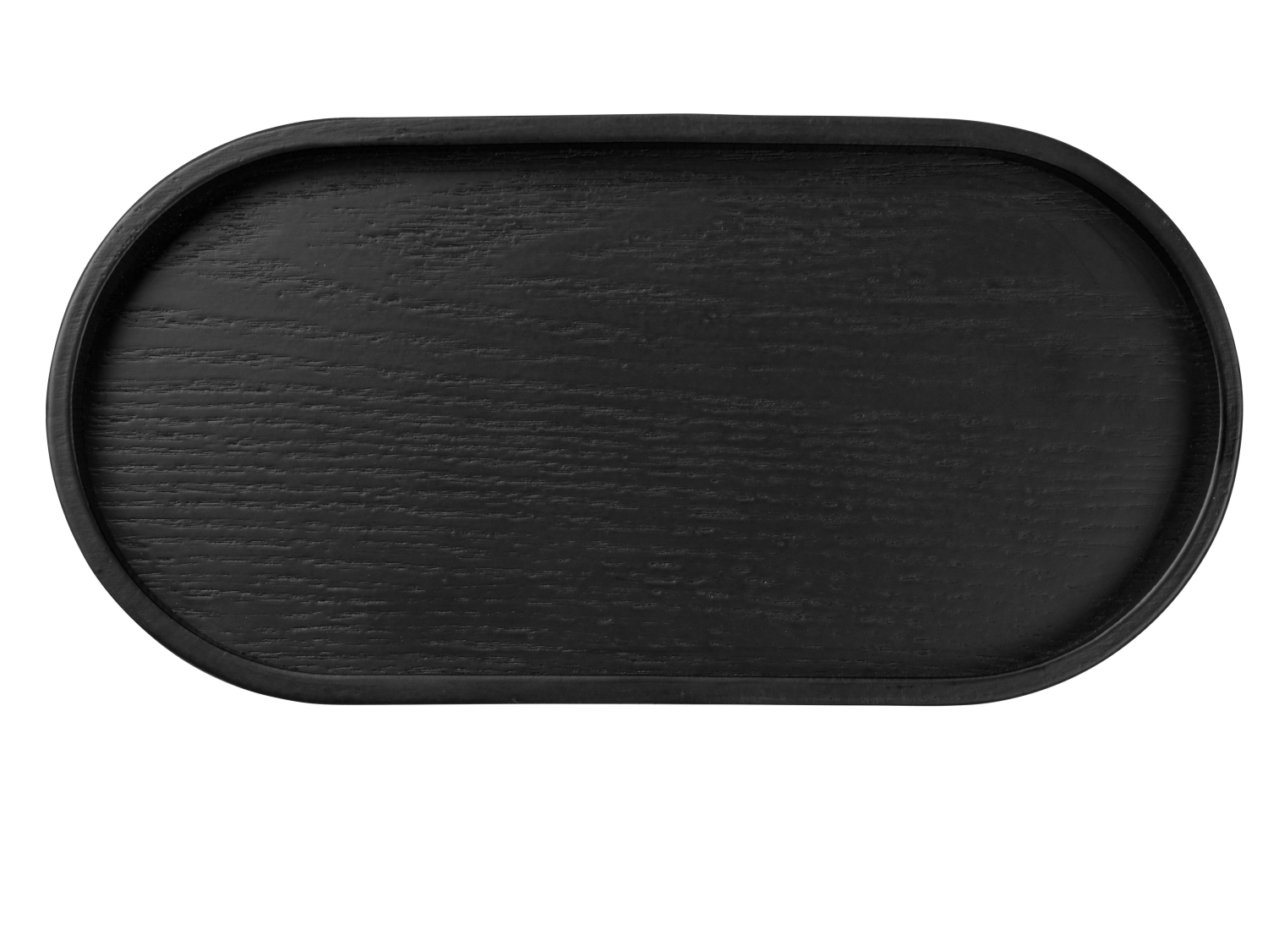 Wood Holztablett oval schwarz