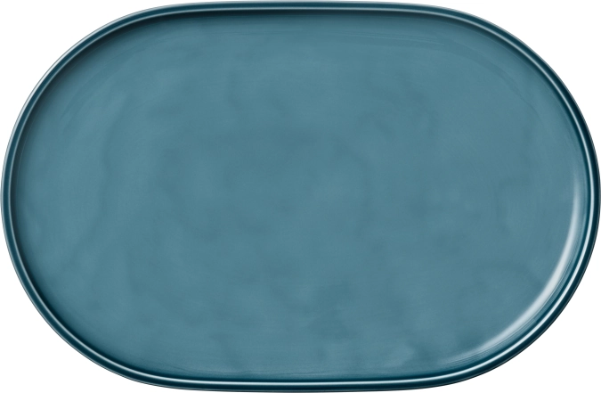 Companion Platte oval coupe petrol 36x24cm