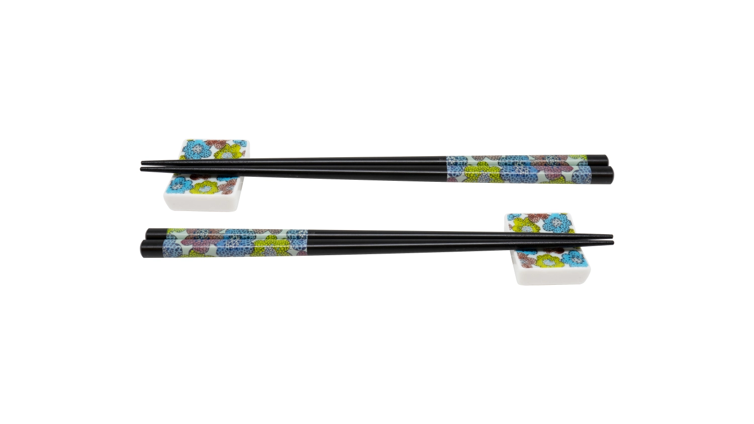 Lot de 2 baguettes a. supports de baguettes bleu